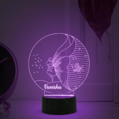 3D Illusion Butterfly Led Night lamp with Automatic Color Changing Light Customized with Name   Birthday Gifts for Girls